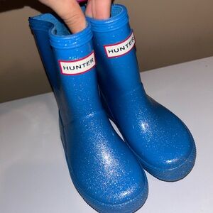Hunter Sparkling Kids Blue Boots
